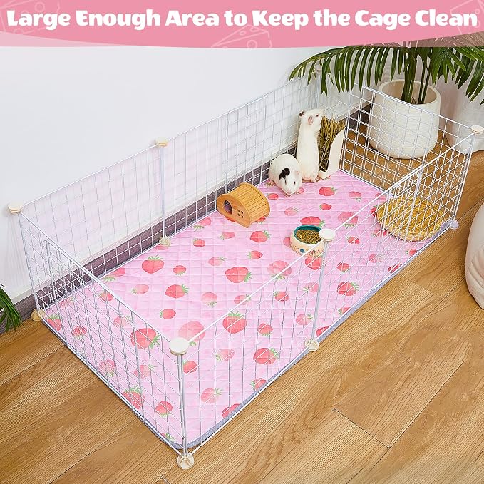 Unicorn Catcher 2 Pack Washable Guinea Pig Cage Liner, Waterproof Bedding | Reusable Absorbent Bedding For Rabbits, Hamsters, And Hedgehogs With A Leak-Proof Design To Keep Cages Dry And Clean