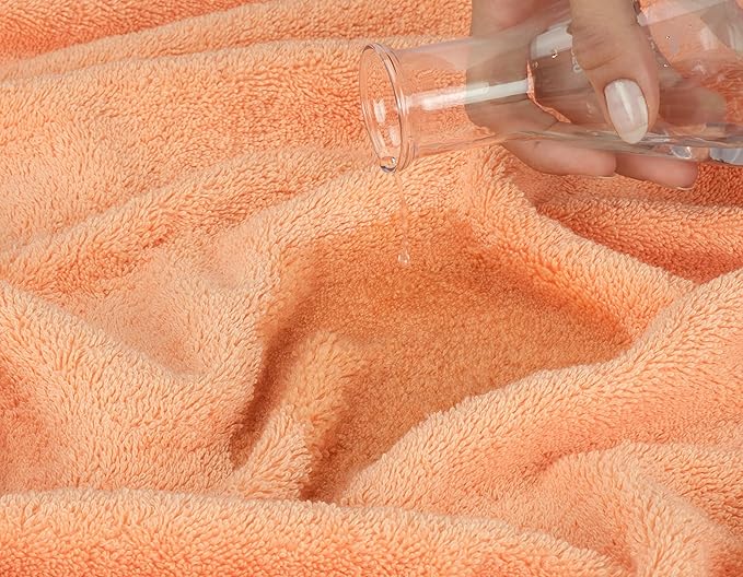 American Soft Linen Luxury 4 Piece Bath Towel Set, 600 GSM 100% Cotton Turkish Bath Towels for Bathroom, 27x54 in Extra Large Bathroom Shower Towels, Malibu Peach