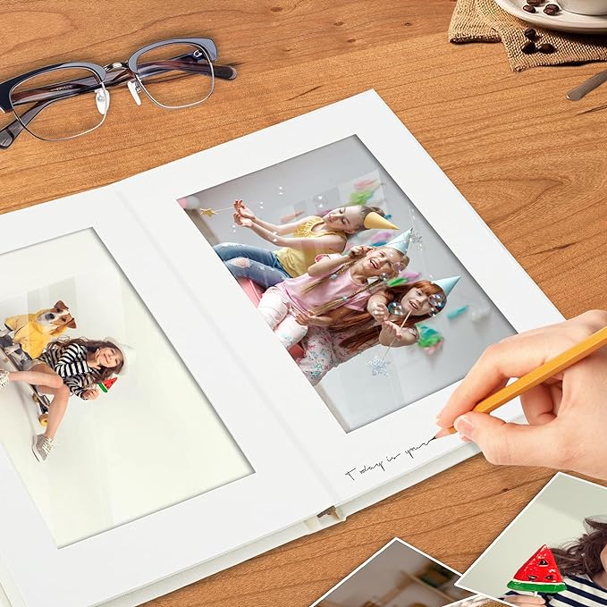 Vienrose Premium Small Photo Album 4x6 for 30 Pictures, Linen Cover Photo Book with Writing Space, Ideal for Wedding Albums, Baby Books, and Travel Journals
