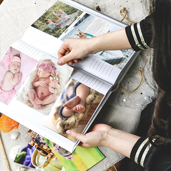 Holoary Baby Photo Album 4” x 6” 300 Photos, Newborn Baby Keepsake Gifts for Baby Boy/Girl and New Parents, Woodland Animals Design Baby Photo Albums