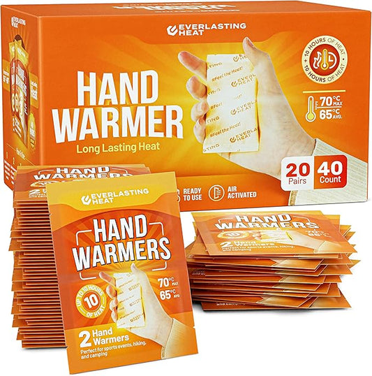 Insole Foot Warmers – 40 Pack | 10+ Hour Air-Activated Foot Warmers Disposable | Thin Adhesive Feet Warmers for Outdoor Comfort | TSA Approved Insole Warmers