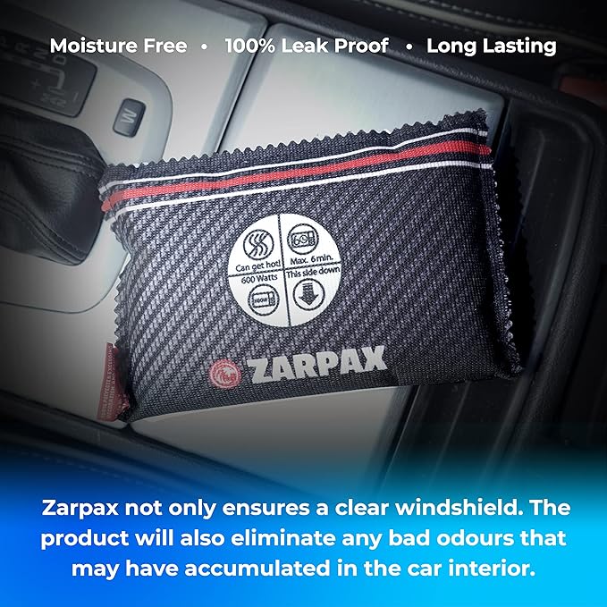 Reusable Car Dehumidifier - Rechargeable Dehumidifier for Car, Trucks, and RVs - Prevent Damp & Moisture on Windscreens with this Portable Moisture Absorber for Car - Dark Grey, 8x