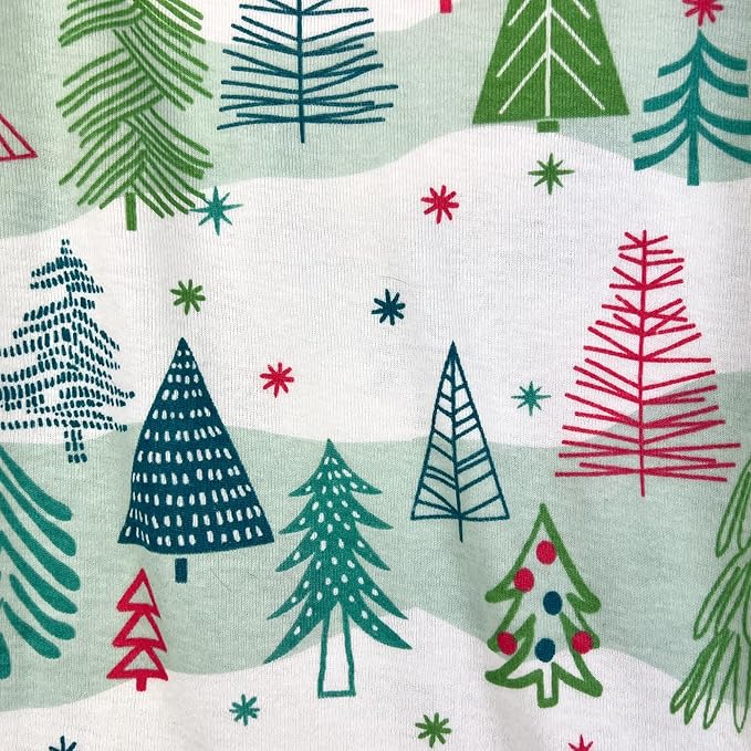 JAMIE Matching Family Jammies Holiday Pajamas 100% Organic Cotton PJs Adults, Kids, Toddlers, Baby, Pets