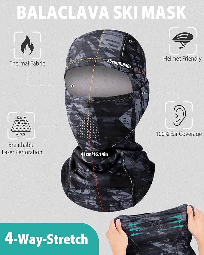 Balaclava Ski Mask for Men Winter Face Mask Breathable & Thermal Winter Balaclava Women for Cold Weather Outdoor