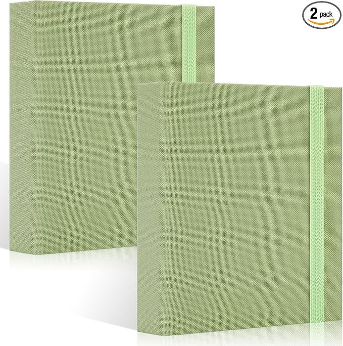 Vienrose Polaroid Photo Album Binding Cloth Photo Book for Instax Fuji 2 x3 Inch Photo Fits Fujifilm Mini 12 11 9 Snap PIC-300 52 Pockets 2 Pack, Grass Green