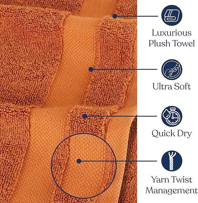 Delara Organic Cotton Luxuriously Plush Bath Towel 33 Piece Set|GOTS & Oeko-TEX Certified|Premium Hotel Quality Towels|Feather Touch Technology|650 GSM Long Staple|Soft, Quick Dry & Ultra-Absorbent