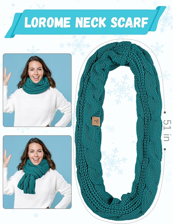Winter Beanie Hat Scarf Gloves, Warm Fleece Knit Hats Touch Screen Gloves Neck Scarf Set Winter Gifts for Unisex Adult