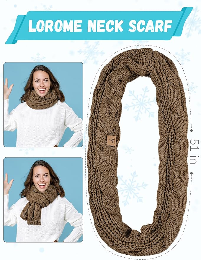 Winter Beanie Hat Scarf Gloves, Warm Fleece Knit Hats Touch Screen Gloves Neck Scarf Set Winter Gifts for Unisex Adult