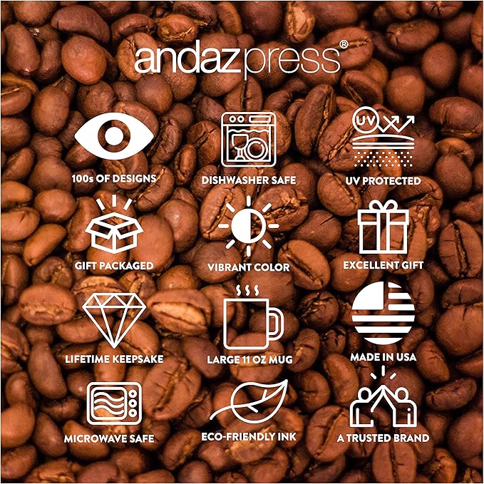 Andaz Press Fully Personalized 11oz. Coffee Mug Gift, Personalized Coffee Mug, Add Picture, Logo, or Text to Our Custom Mugs, 1-Pack, Includes Gift Box