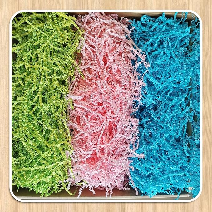2 LB Orange Crinkle Cut Paper Shred Filler Great for Gift Wrapping, Basket Fillers, Birthday, Gift Wrapping, Anniversary, Halloween Thanksgiving Christmas Party Decor Filling Supplies