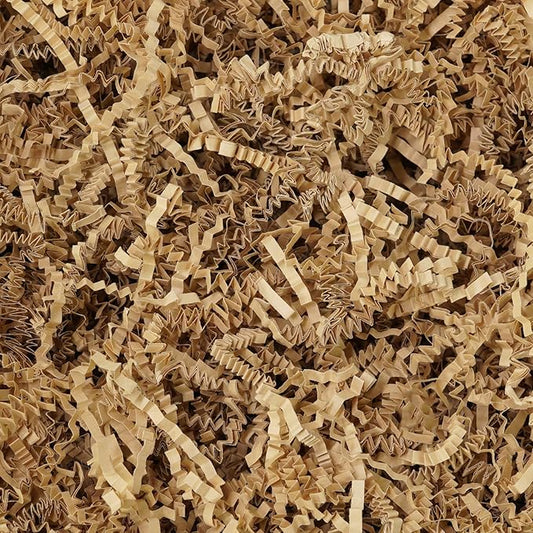 Bobobag - 1LB Crinkle Cut Paper Shred Filler Recyclable Gift Wrap Confetti Raffia Grass Shred Paper for Easter Baskets Filler Creative Eggs Decor (Brown)