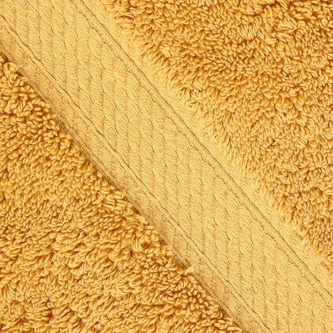 BLUENILEMILLS Madison Egyptian Cotton Towels, Towel Set for Bathroom, Shower, Hotel, Plush, 900 GSM, Highly Absorbent and Ultra-Soft Towels, Bath Essentials, 3 Piece Assorted Towel Set, Gold