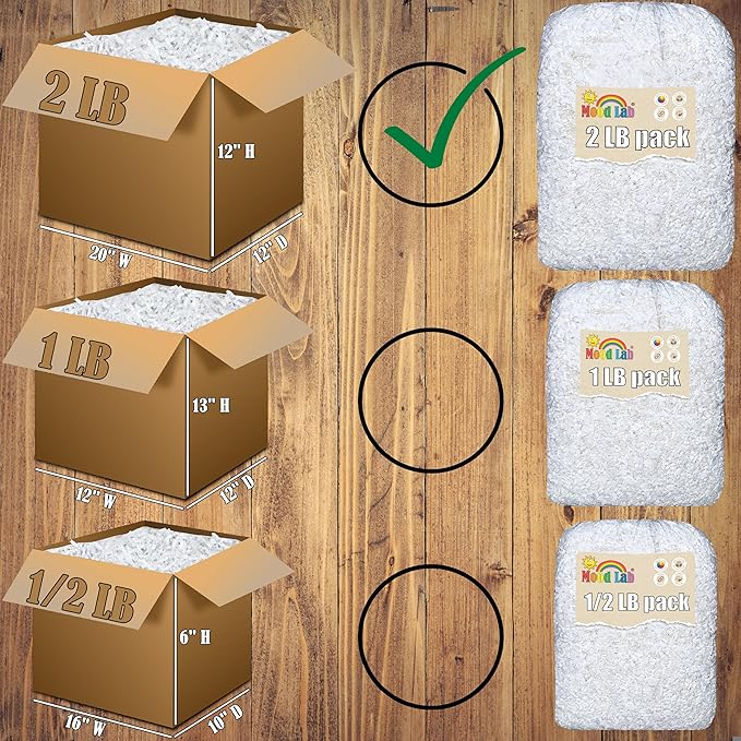 Mood Lab Crinkle Cut Paper Shred Filler - 2 LB White - Shredded Cut Paper for Basket Filling - Gift Box Kraft Wrapping Paper