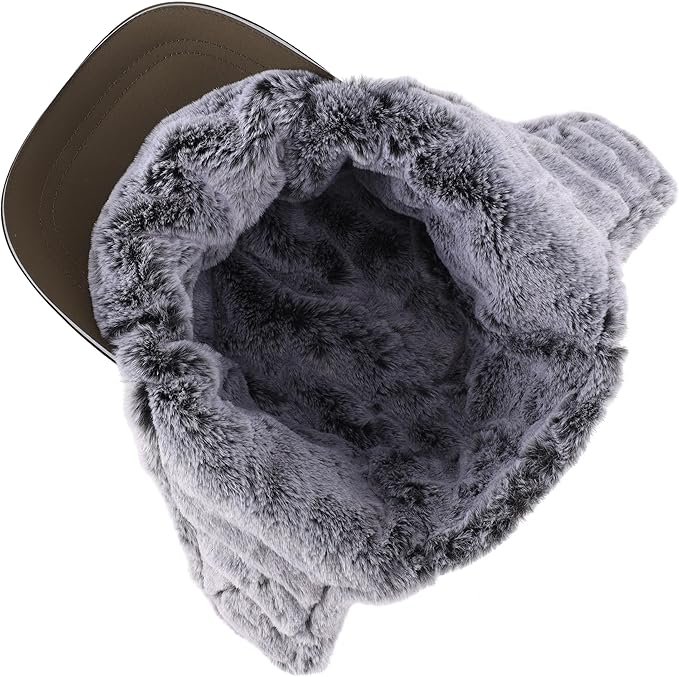 Connectyle Trapper Hat for Men Women Faux Fur Winter Hat with Ear Flaps Water-Resistant Hunting Hats Ushanka Skiing Cap
