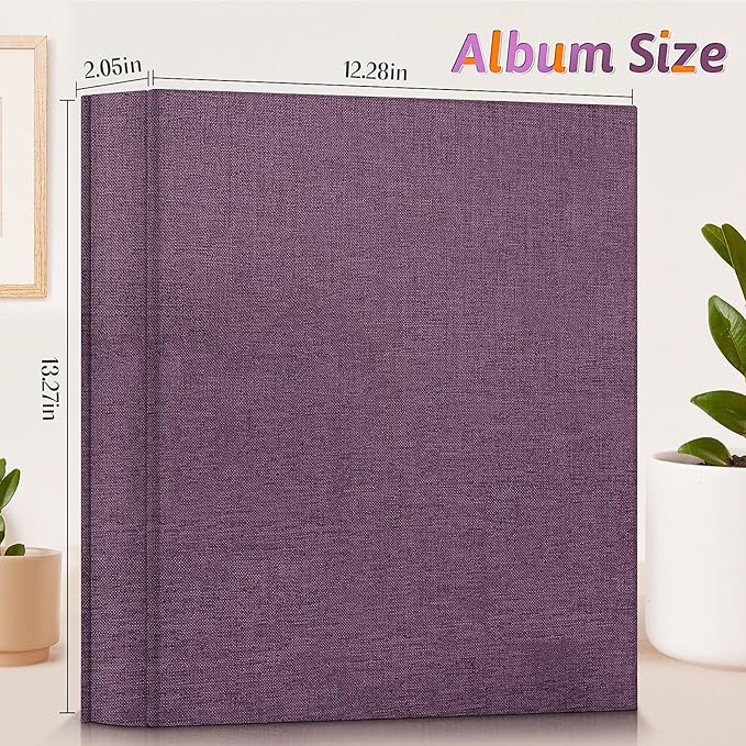 Popotop Photo Album 4x6 600 Pockets for Wedding Gifts,Linen Hardcover Picture Albums for Family Anniversary Baby Vacation Pictures