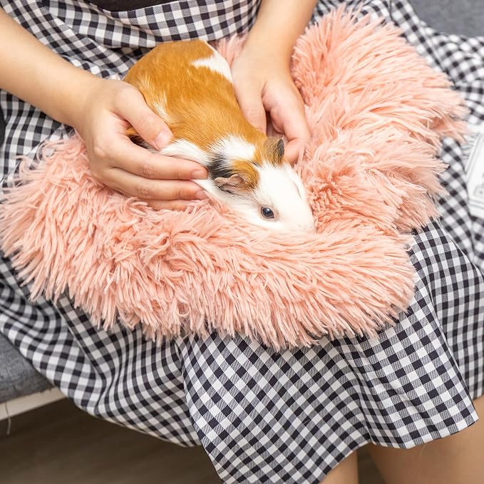 Guinea Pig Blankets 4 Pack, Warm Cozy Fleece Pet Cage Accessories | Washable Cold Weather Small Animal Bedding Mat Cage Liners for Hedgehog, Rabbit, Hamster, Chinchilla (17.7x17.7in)