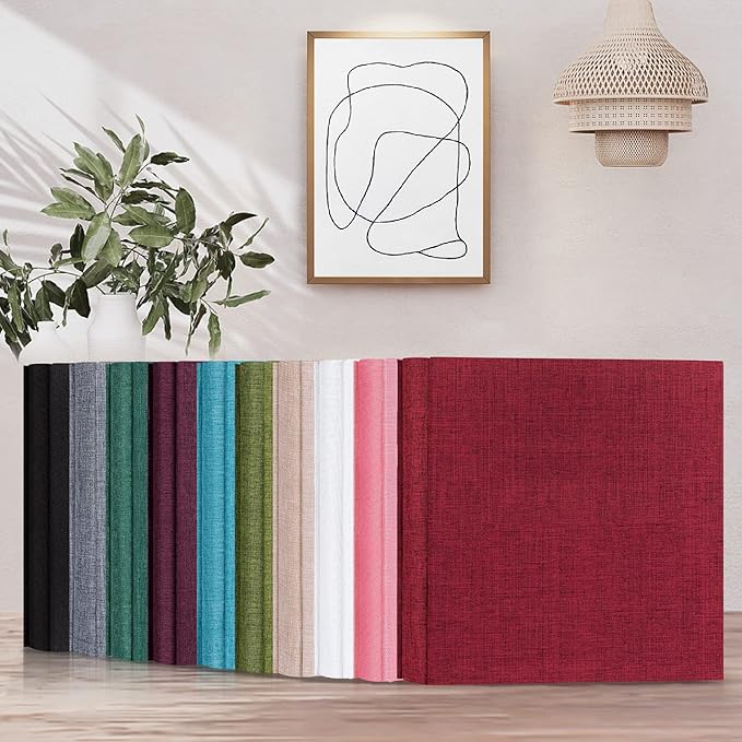 Mublalbum Small Photo Album 4x6 200 Photos Linen Cover Picture Book with Horizontal Pockets for Family Wedding Baby and Anniversary (Beige)