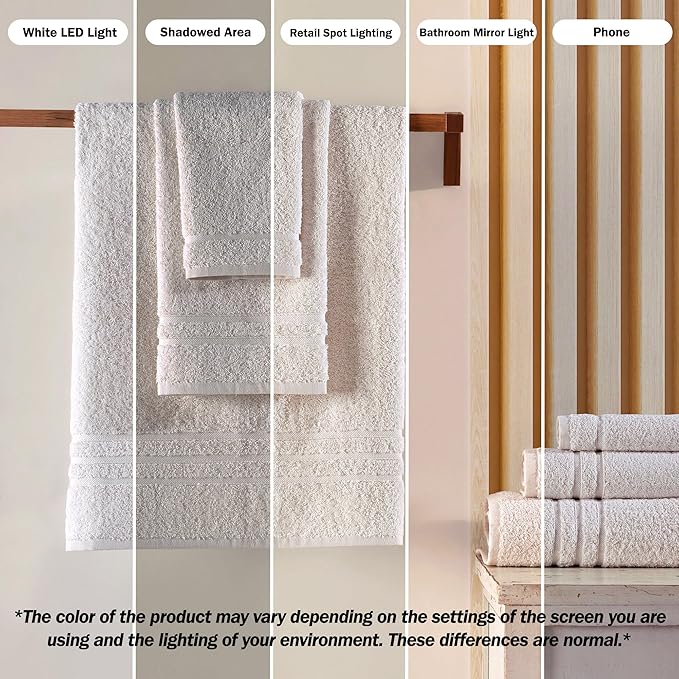 Hawmam Linen Jumbo Large Bath Sheets Towels 2 Pack Soft and Absorbent, Premium Quality 100% Cotton Towels (Sea Salt, Bath Sheet)