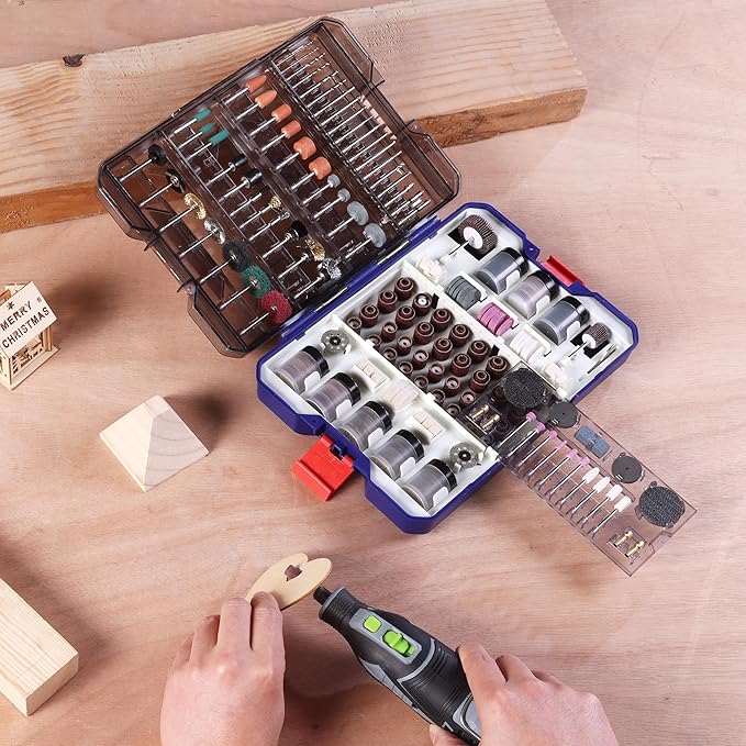 WORKPRO 698-Piece Rotary Tool Accessories Kit, Rotary Tool Bits for Easy Cutting, Grinding, Sanding, Polishing, Cleaning, Drilling, Carving and Engraving