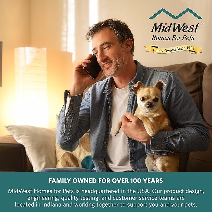 MidWest Homes for Pets QuietTime Dog Bed - Gray Faux Fur Bolster, Ultra-Soft and Machine Washable, Fits 24-Inch Crates and Carriers, for Small Breed Dogs