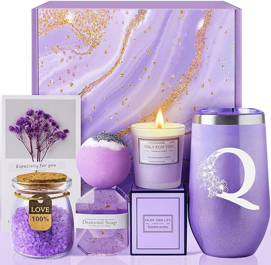 Birthday Gifts for Women Mom Best Friend, Unique Spa Gift Basket for Christmas, Valentine's Day, Mothers Day Gifts, Teen Girl Gifts, Bridal Shower Gifts, Bridesmaid Gifts (Q)