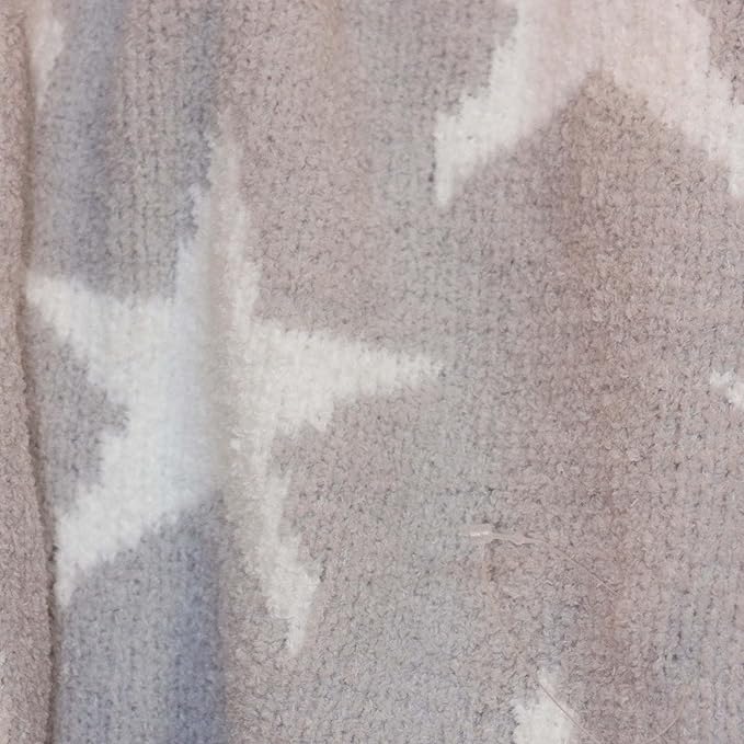 Chenille Baby Blanket - Soft & Plush, Toddler & Baby Blankets, 40x30 Inches (Grey Stars)