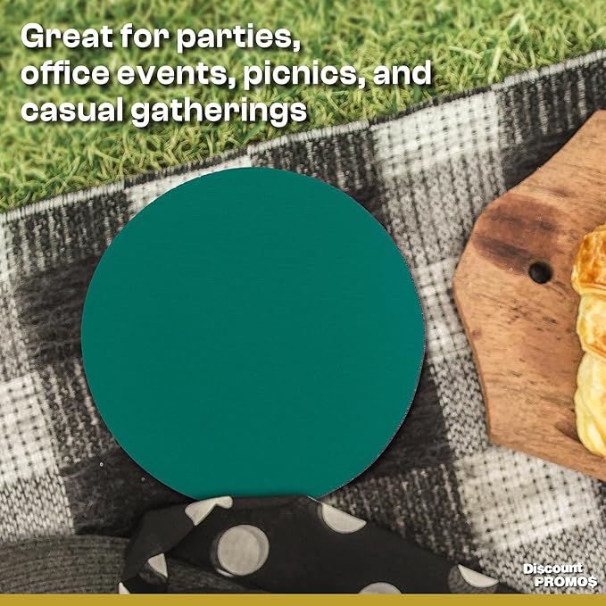 10 Round Foam Bud Coasters Pack, 4 inch - PU Foam, Party Favor - Turquoise