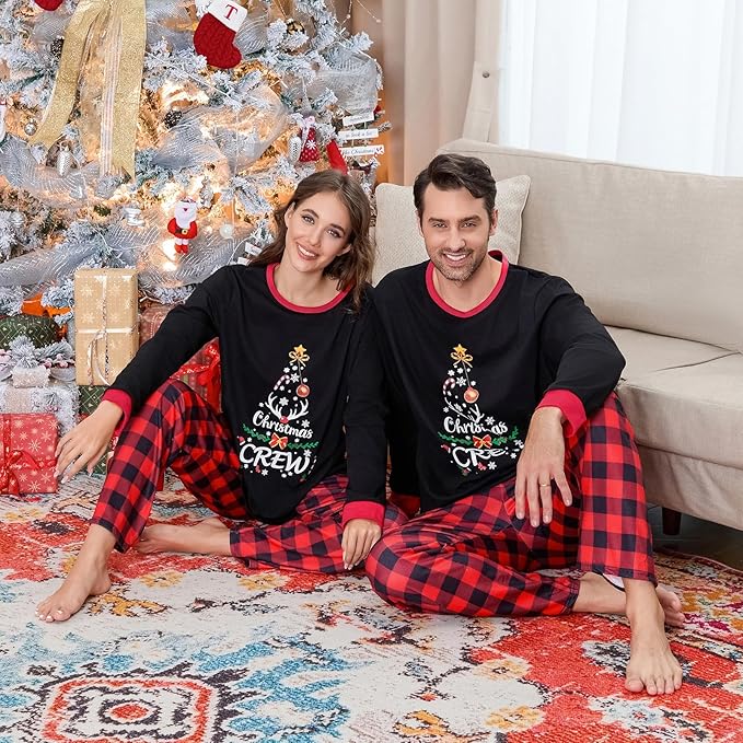 Christmas Family Pajamas Matching Sets, Matching Christmas Pjs For Family and Dog, Holidays Jammies Family Pjs Set