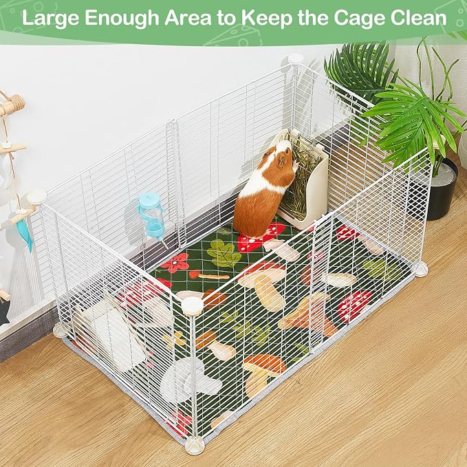 Unicorn Catcher 2 Pack Washable Guinea Pig Cage Liner, Waterproof Bedding | Reusable Absorbent Bedding For Rabbits, Hamsters, And Hedgehogs With A Leak-Proof Design To Keep Cages Dry And Clean