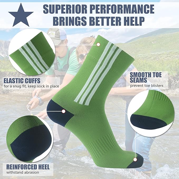 Waterproof Socks Neoprene Unisex Breathable Outdoor Sports Hiking Fishing Wading Crew/Ankle Socks