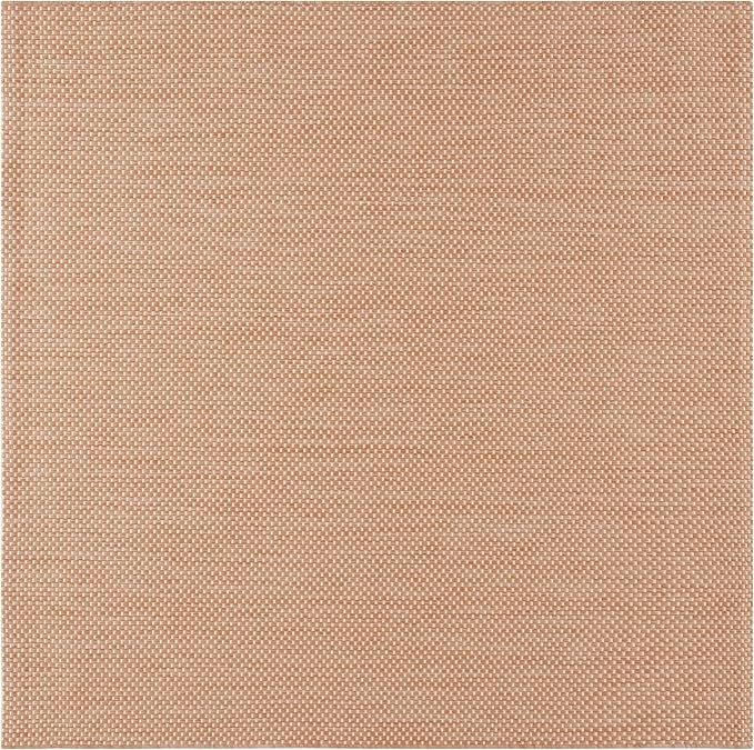 SAFAVIEH Washable Rug Outdoor Courtyard Collection - 10' Square, Natural & Cream, Non-Shedding & Easy Cleaning, Ideal for Patio, Backyard, Mudroom (CY8521-03012)
