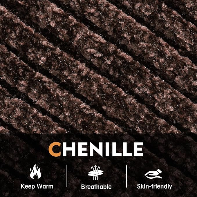 Winter Beanie Hat Circle Scarf Gloves Set for Men Women, Thick Warm Chenille Skull Cap Touchscreen Gloves Neck Warmer