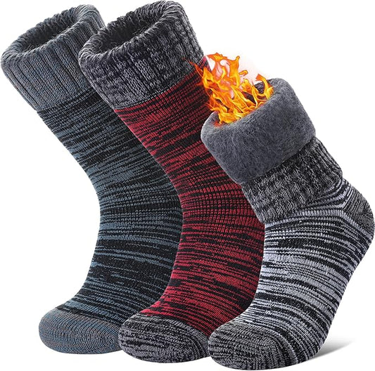 LANLEO Women Men Thermal Socks Warm Winter Extra Thick Insulated Heated Ski Crew Boot Socks for Cold Weather