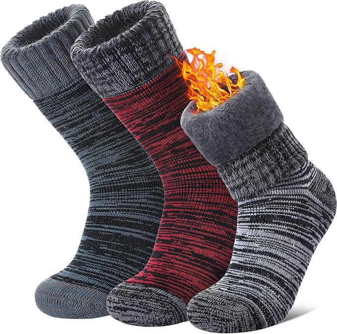 LANLEO Women Men Thermal Socks Warm Winter Extra Thick Insulated Heated Ski Crew Boot Socks for Cold Weather