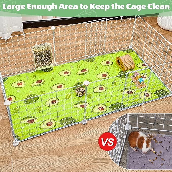 Unicorn Catcher 2 Pack Washable Guinea Pig Cage Liner, Waterproof Bedding | Reusable Absorbent Bedding For Rabbits, Hamsters, And Hedgehogs With A Leak-Proof Design To Keep Cages Dry And Clean