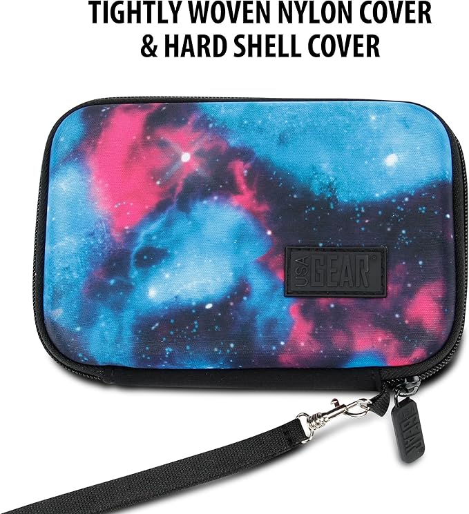 USA Gear Portable WiFi Hotspot for Travel Carrying Case - Internet Booster Case with Wrist Strap Compatible with 4G LTE Wi-Fi Mobile Hotspots from Verizon Orbic, Netgear, Huawei, GlocalMe - Galaxy