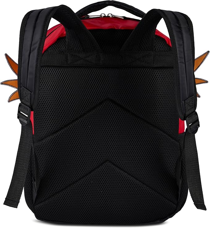 AI ACCESSORY INNOVATIONS Sonic The Hedgehog Backpack for Boys & Girls, Dr. Eggman Big Face 16 Inch Schoolbag with Dr. Eggman Rubber Molded Dangle