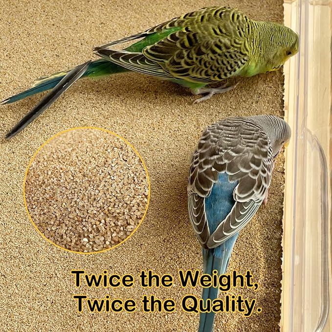 S&X Bird Cage Liners 15 x 9.5in, 30-Pack, Disposable Gravel Paper Sheets | Thick, flat gravel paper eases cleanup; gritty surface helps trim claws and beaks; pre-cut for common cagem trays
