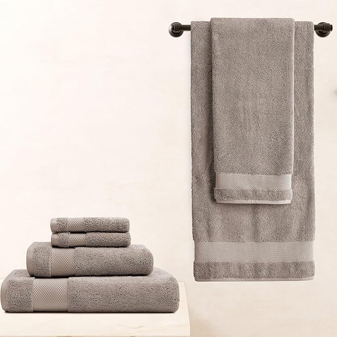 BIOWEAVES 100% Organic Cotton 700 GSM Plush Washcloths 13" x 13" GOTS Certified - Taupe, Pack of 12