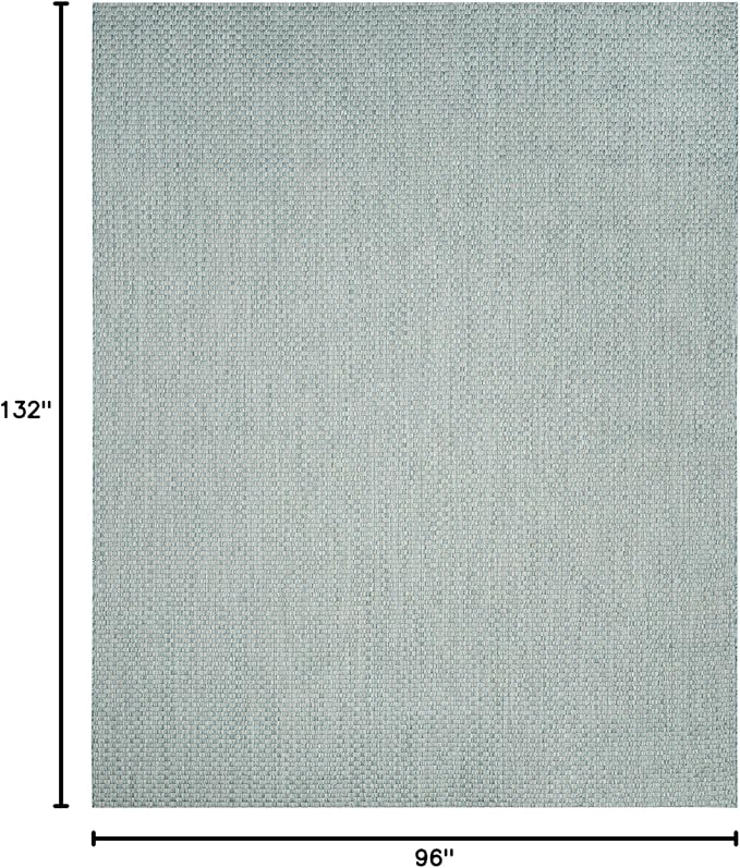 SAFAVIEH Courtyard Collection 8' x 11' Blue/Grey CY8653 Indoor/ Outdoor Patio Backyard Mudroom Area-Rug