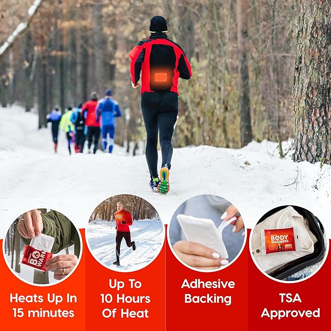 IRIS USA Hand Warmers, Regular/Large/Jumbo, 30/60 Individual Warmers, Regular/Adhesive Body Warmers Up to 10/12/18 Hours Disposable Handwarmer Bulk for Hot Hands Feet Chest Back, TSA-Approved, Camping