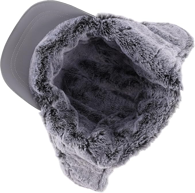 Connectyle Trapper Hat for Men Women Faux Fur Winter Hat with Ear Flaps Water-Resistant Hunting Hats Ushanka Skiing Cap