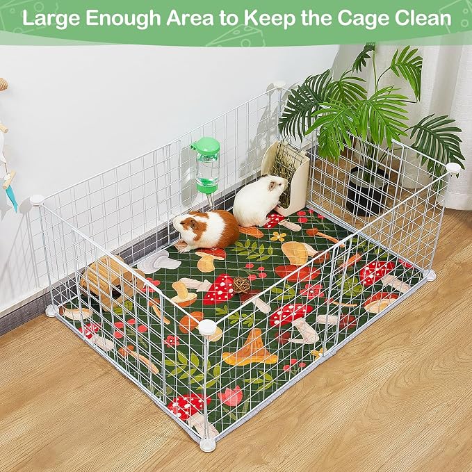 Unicorn Catcher 2 Pack Washable Guinea Pig Cage Liner, Waterproof Bedding | Reusable Absorbent Bedding For Rabbits, Hamsters, And Hedgehogs With A Leak-Proof Design To Keep Cages Dry And Clean