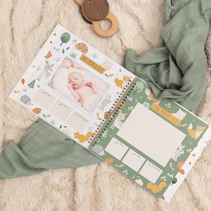 Keepsake Baby Memory Book for Baby Boy or Girl – Timeless Gender Neutral Baby Journal Scrapbook Photo Album for First 5 Years – Milestone Book to Record Every Event from Birth to Age 5