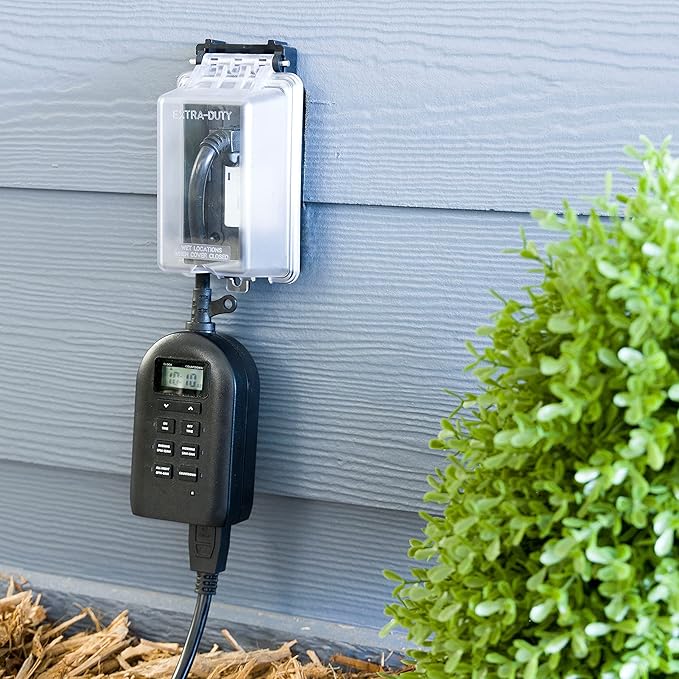 UltraPro Outdoor Outlet Cover, Single Gang Outdoor Outlet Cover Weatherproof Enclosure, Rated for Wet Locations, Outdoor Electrical Box Waterproof Plug Covers, Black, 49204