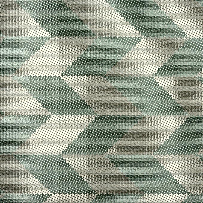 Nicole Miller New York Patio Country Calla Contemporary Herringbone Indoor/Outdoor Area Rug, Beige/Green, 6'6"x9'2"
