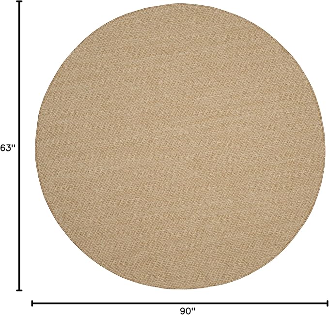 SAFAVIEH Washable Rug Outdoor Courtyard Collection - 5'3" x 7'6" Oval, Black & Beige, Non-Shedding & Easy Cleaning, Ideal for Patio, Backyard, Mudroom (CY8521-36621)
