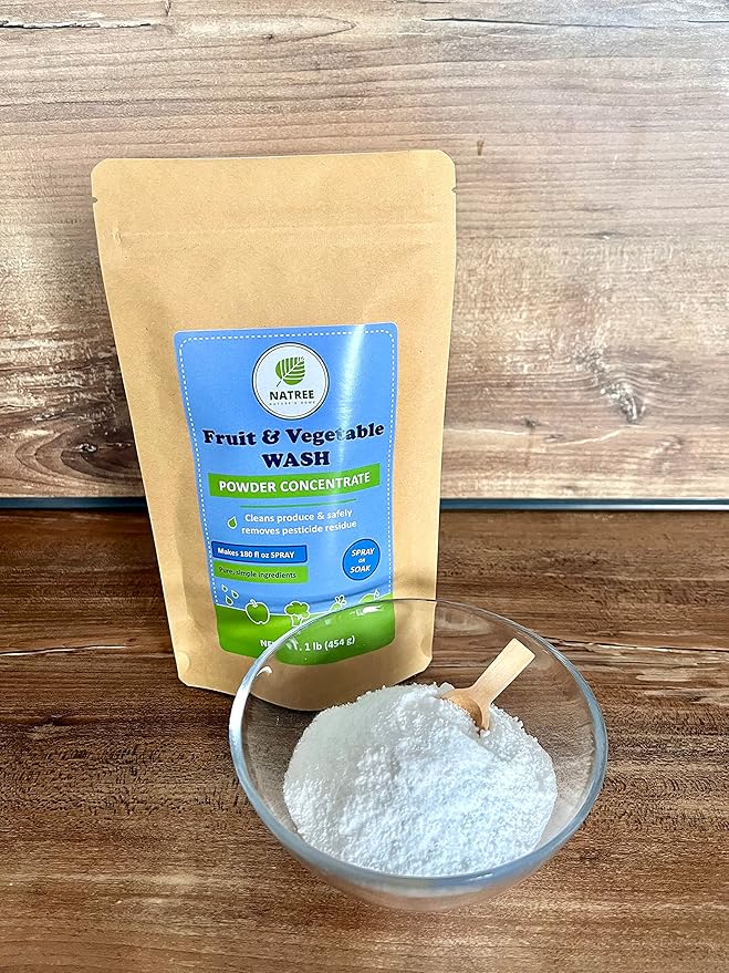 Fruit and Vegetable Wash - All Natural, Organic - Powder Concentrate 1 lb