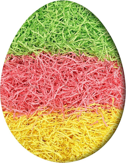 Bobobag - 1LB Easter Crinkle Cut Paper Shred Filler Recyclable Gift Wrap confetti Raffia Grass Shred Paper for Easter Baskets Filler Creative Eggs Decor (Yellow/Green/Pink)
