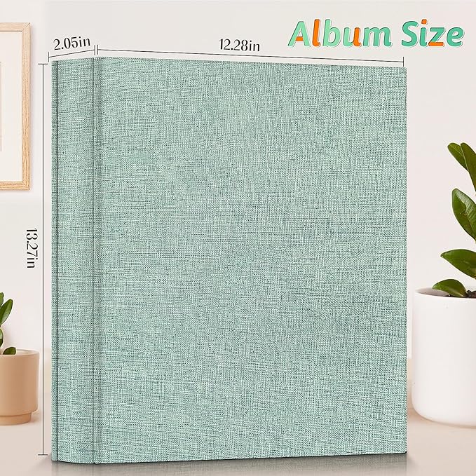 Popotop Photo Album 4x6 600 Pockets for Wedding Gifts,Linen Hardcover Picture Albums for Family Anniversary Baby Vacation Pictures
